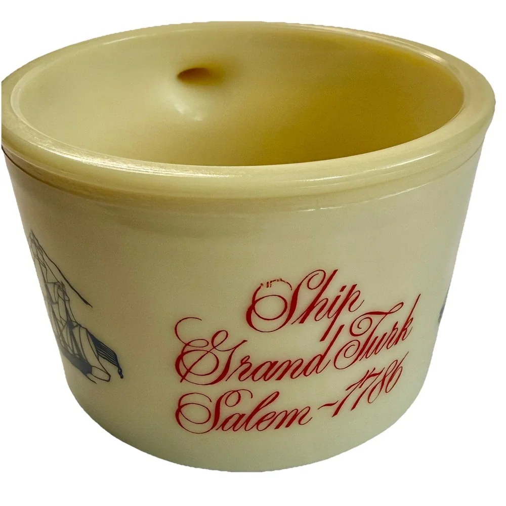VTG  Shaving Mug Old Spice  3.2 oz Shulton Grand Turk‎ Recovery Ships D handle